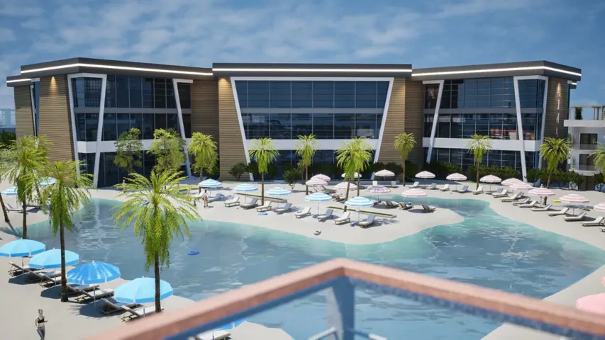 202 Second floor Building 6 side pool + 66 m2 special roof